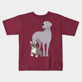 Great Dane and French Bulldog Kids T-Shirt